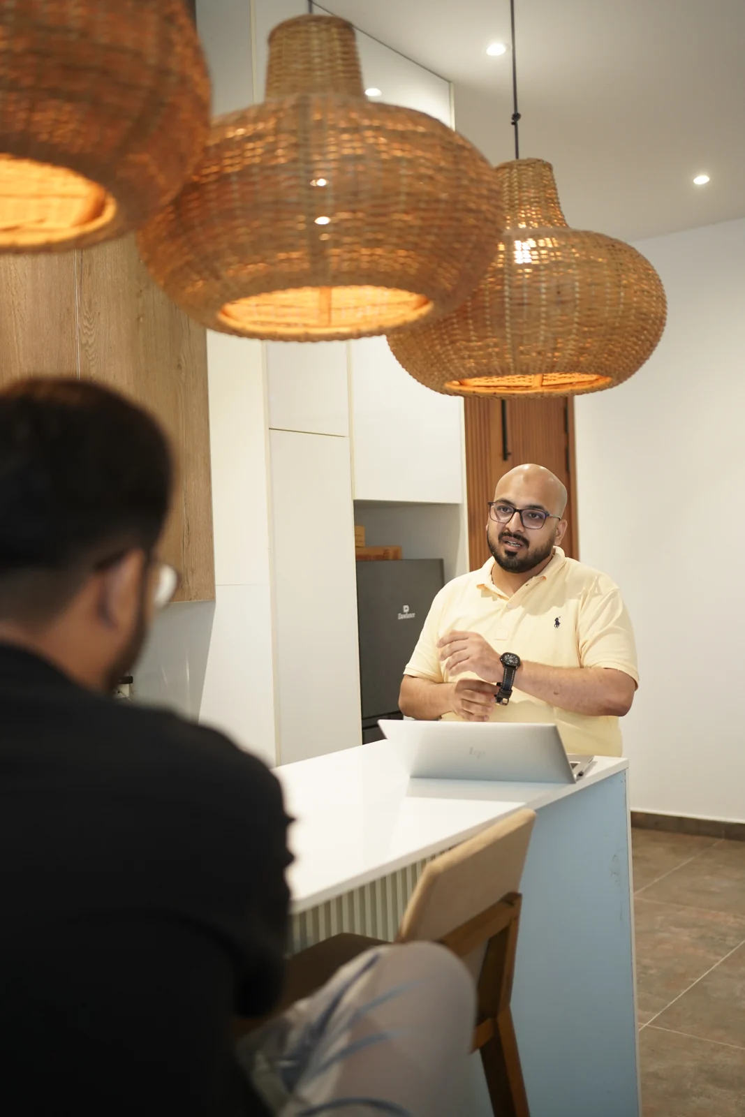 Ali Arshad discussing a project in a meeting